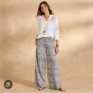 Sundance Hilmari Floral Pants - Navy, NWT, M